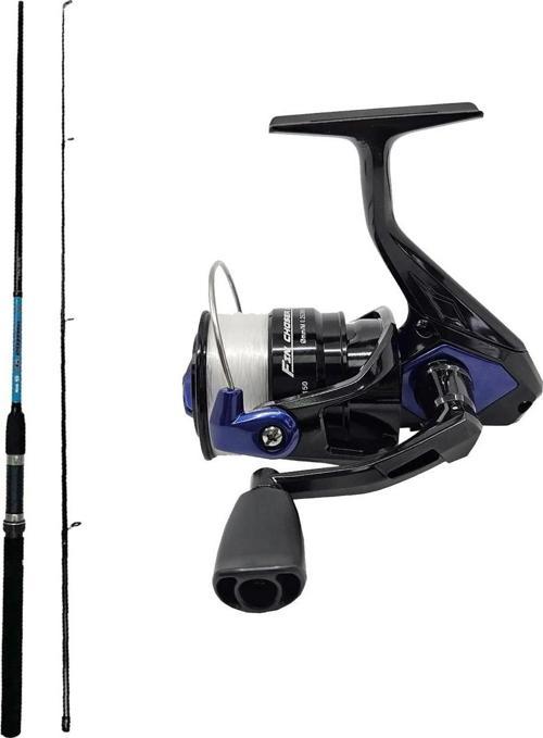 Yekoutdoor Spin Olta Seti Okuma G-Power Spin 9' 270CM 7-35 gr 2 Parça Spin Kamışı&okuma Fin Chaser x FNX-40BL Blue 1bb O