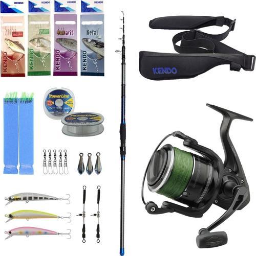Profesyonel Olta Seti Dam Imax 4.20M MF 100-250G Surf Kamışı&Dam Quick Darkside 7000S FD Olta Makinesi