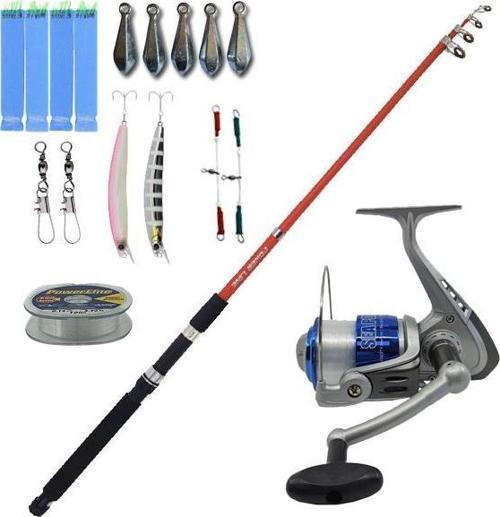 YekOutdoor Çocuk Oltası Seti Power Line Rhine Olta Kamışı & Kendo Sea Power 5000 Olta Makinesi