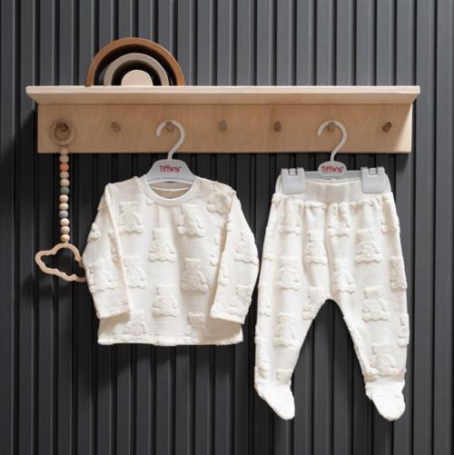 Baby Big Bear Theme Patikli 2'li Takım 36098 Ekru