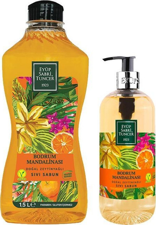 EST Bodrum Mandalinası Doğal Zeytinyağlı Sıvı Sabun 1.5LT+500ML