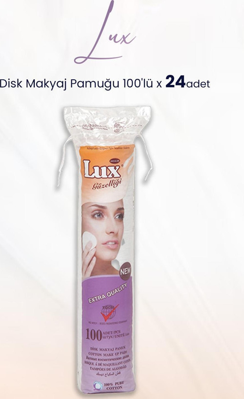 Disk Makyaj Pamuğu 100'lü x 24 Adet