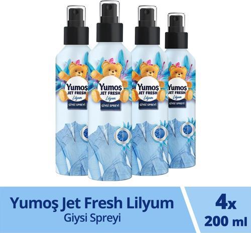 Jet Fresh Ütü Etkisi Giysi Spreyi Lilyum 200 ml x 4