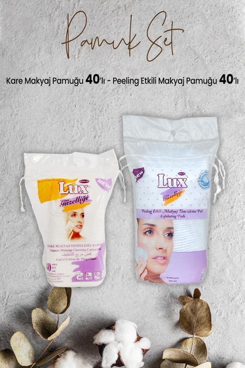 Peeling Etkili Makyaj Pamuğu 40' lı ve Kare Makyaj Pamuğu 40' lı