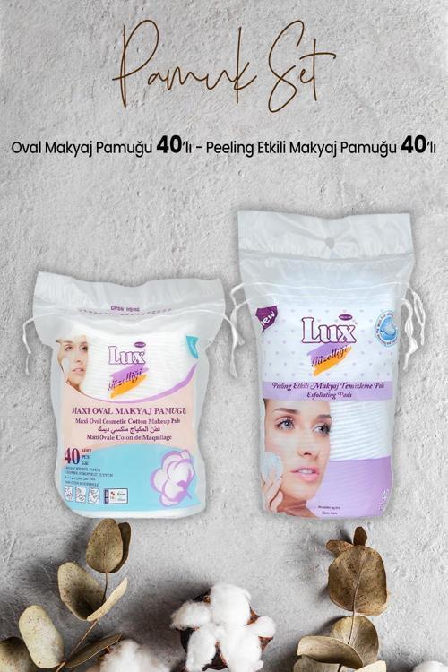 Peeling Etkili Makyaj Pamuğu 40' lı ve Oval Makyaj Pamuğu 40' lı
