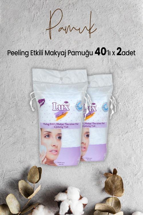 Peeling Etkili Makyaj Pamuğu 40' lı x 2 Adet