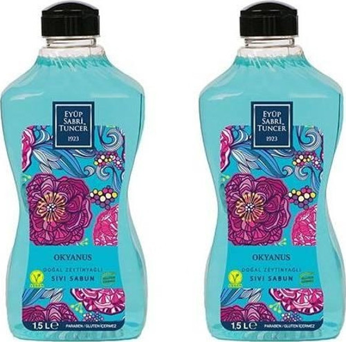 Doğal Zeytinyağlı Sıvı Sabun Okyanus 1500 ML Pet Şişe x 2 Adet