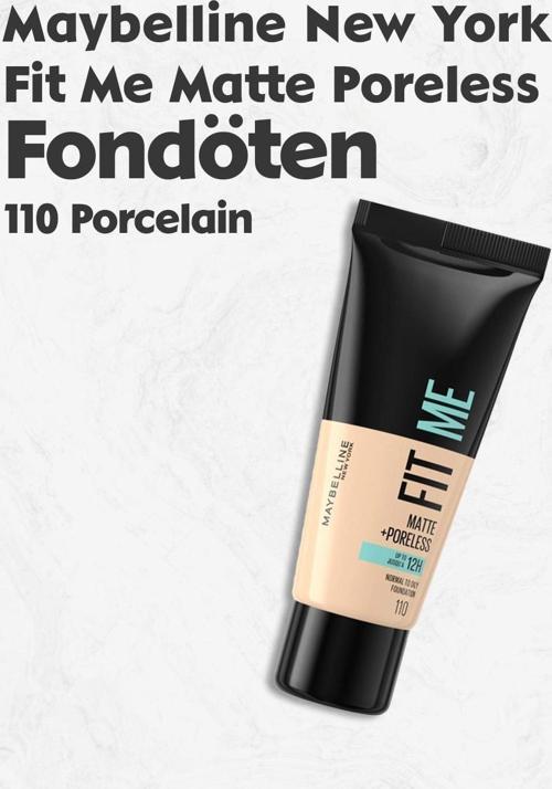 Maybelline Fit Me Matte Poreless Fondöten 110 Porcelain