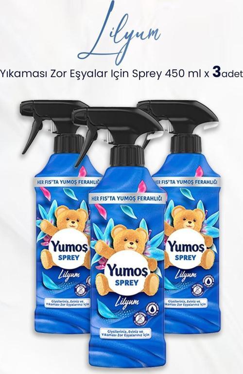 Sprey Yıkaması Zor Eşyalar Için Lilyum 450 ml x 3 Adet