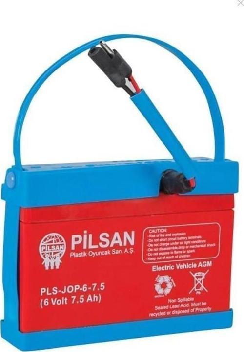 6 Volt 7.5 Ah Kısa Kablolu Soketli Üstün Performans Çocuk Araba Akü Batarya