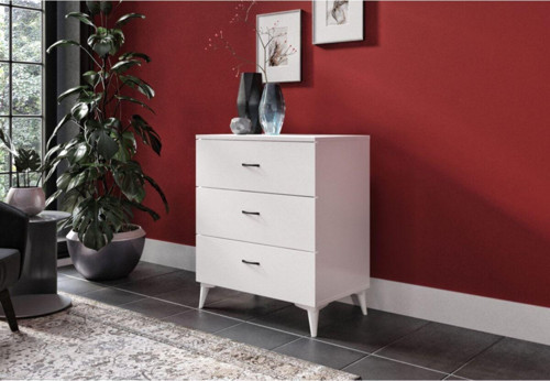 3 Çekmeceli Mdf Şifonyer Komodin - Tamamı Mdf