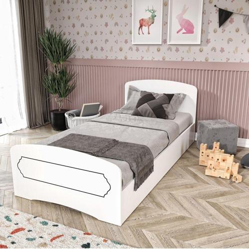 Hayal Tek Kişilik Mdf Karyola Beyaz - 90 Cm X 190 Cm Yataklarla Uyumlu