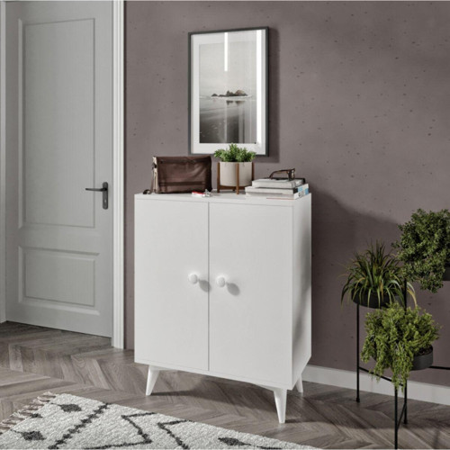 Lyra Mdf Ayakkabılık Çok Amaçlı Dolap - Beyaz
