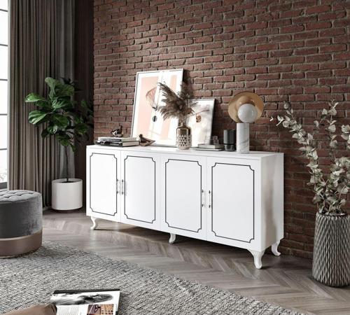 Stil 4 Kapaklı Çok Amaçlı Modern Konsol - Tamamı 1. Kalite Mdf