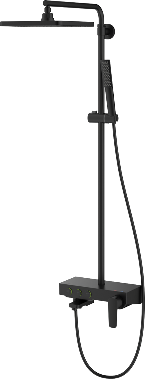 Niagara Üç Yönlü Duş Kolonu-Full Siyah