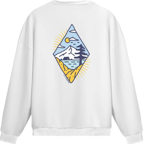 Unisex Uno - Regular Sweatshirt Beyaz XL