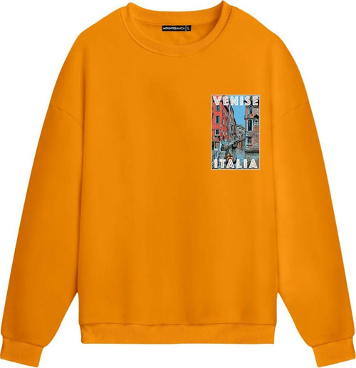 Unisex Venise - Regular Sweatshirt Portakal S