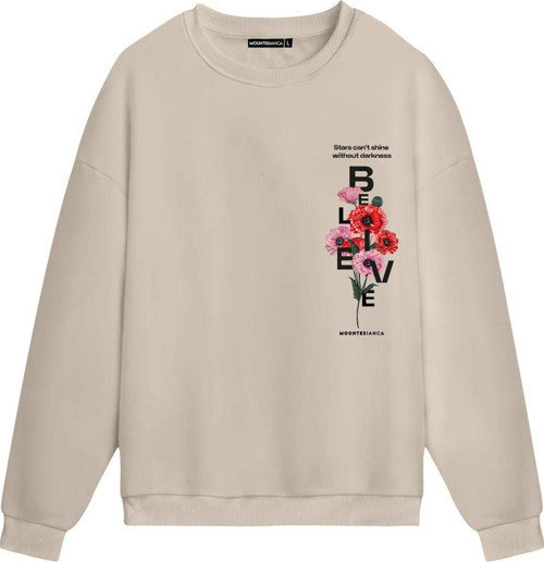 Unisex Believe - Regular Sweatshirt Krem S
