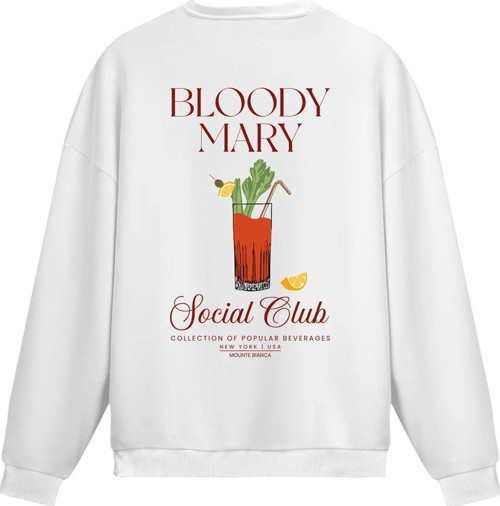 Unisex Bloody Mary - Regular Sweatshirt Beyaz L