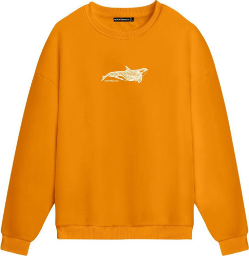 Unisex Whale - Regular Sweatshirt Portakal L