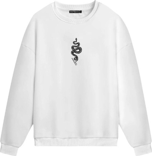 Unisex Snake - Regular Sweatshirt Beyaz 2XL