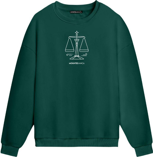 Unisex Terazi - Regular Sweatshirt Yeşil 2XL