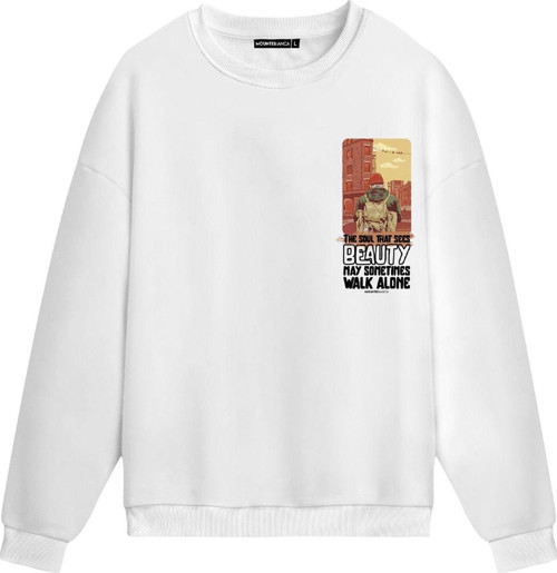 Unisex Alone - Regular Sweatshirt Beyaz S