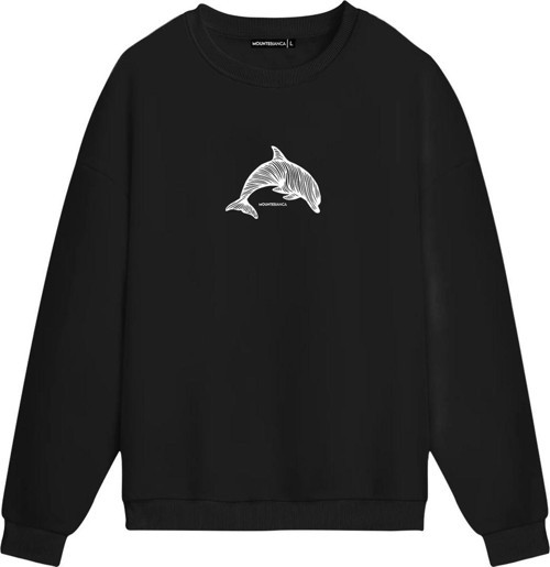 Unisex Yunus Balığı - Regular Sweatshirt Siyah S