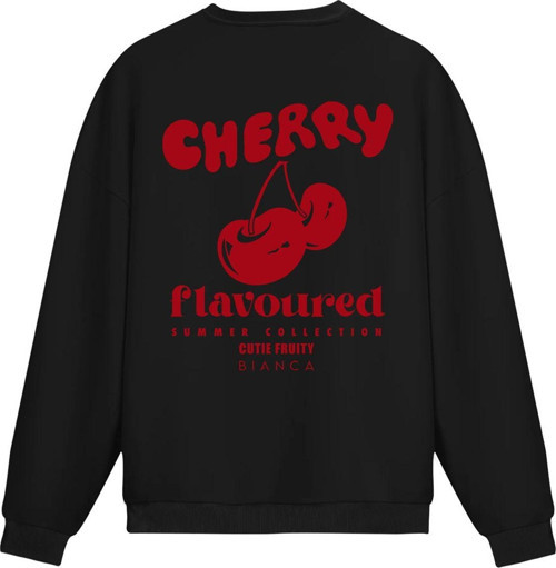 Unisex Cherry - Regular Sweatshirt Siyah S