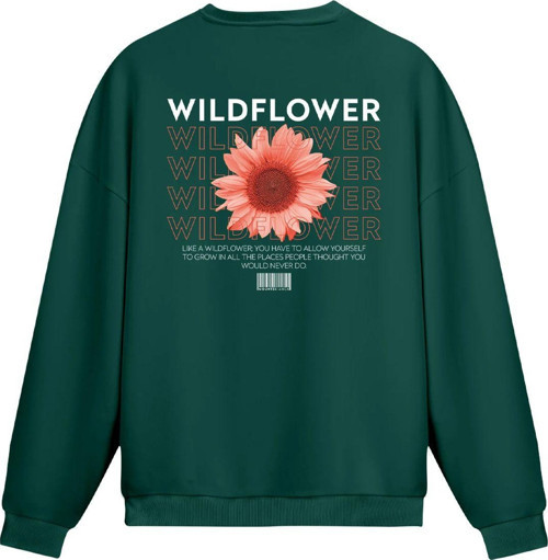 Unisex Wildflower - Regular Sweatshirt Yeşil XL