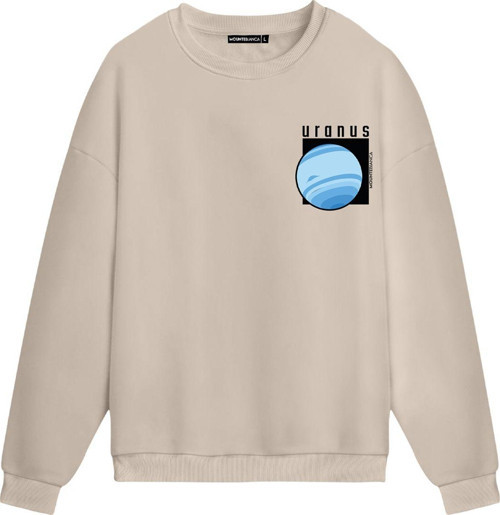 Unisex Uranus - Regular Sweatshirt Krem 2XL