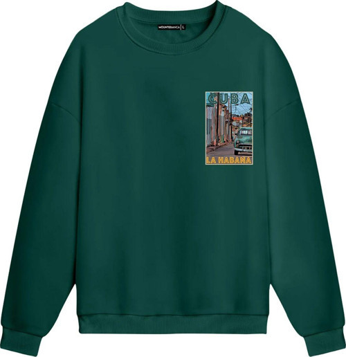 Unisex Cuba - Regular Sweatshirt Yeşil M