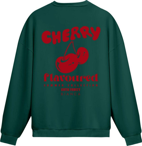 Unisex Cherry - Regular Sweatshirt Yeşil 2XL