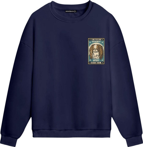 Unisex Feel Extremely Upse - Regular Sweatshirt Royal Mavi XL