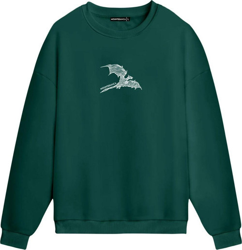Unisex Dragon - Regular Sweatshirt Yeşil L