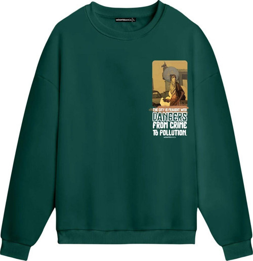Unisex Dangers - Regular Sweatshirt Yeşil M