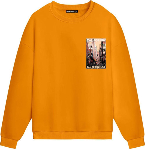 Unisex California - Regular Sweatshirt Portakal XL