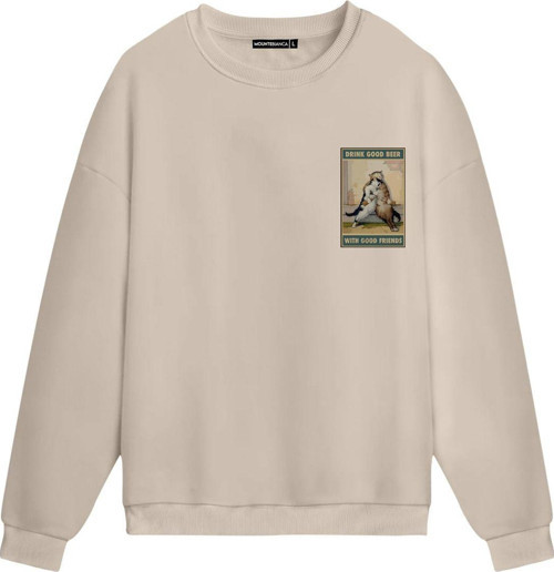 Unisex Drink Good Beer - Regular Sweatshirt Krem M