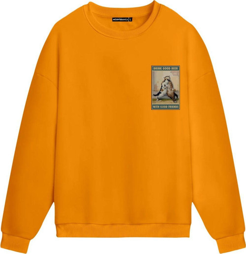 Unisex Drink Good Beer - Regular Sweatshirt Portakal L