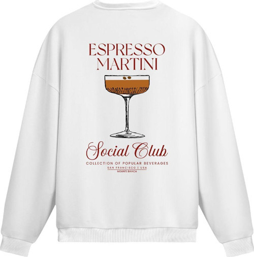 Unisex Espresso Martini - Regular Sweatshirt Beyaz L