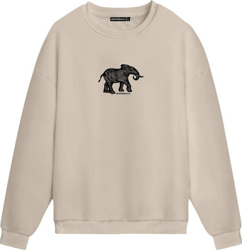 Unisex Elephant - Regular Sweatshirt Krem XL