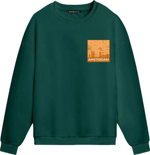 Unisex Amsterdam - Regular Sweatshirt Yeşil XL