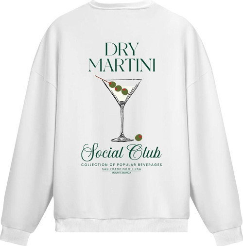Unisex Dry Martini - Regular Sweatshirt Beyaz 2XL