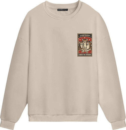 Unisex Everbody Knew The Word - Regular Sweatshirt Krem M