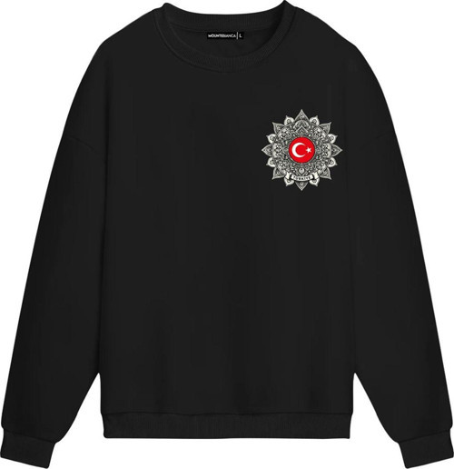 Unisex Arma - Regular Sweatshirt Siyah 2XL