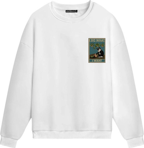 Unisex I Do What II - Regular Sweatshirt Beyaz S