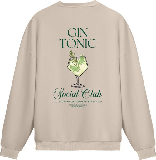 Unisex Gin Tonic - Regular Sweatshirt Krem S