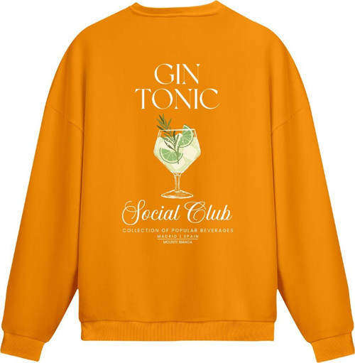 Unisex Gin Tonic - Regular Sweatshirt Portakal M