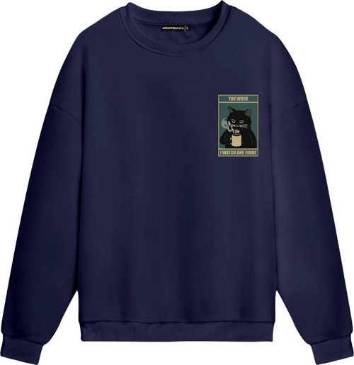 Unisex I Watch And Judge - Regular Sweatshirt Royal Mavi M