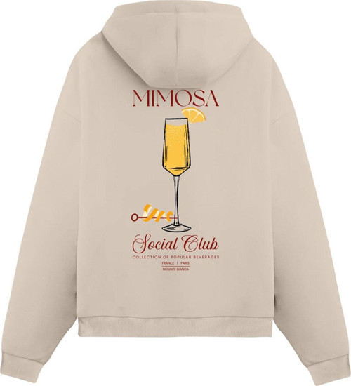 Unisex Mimosa - Regular Hoodie Krem L